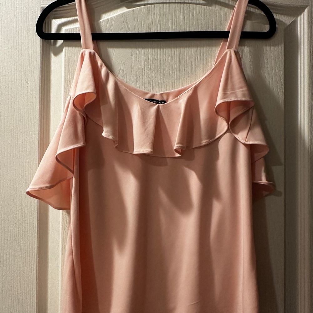 Express Pink Ruffled Blouse - Picture 1 of 3